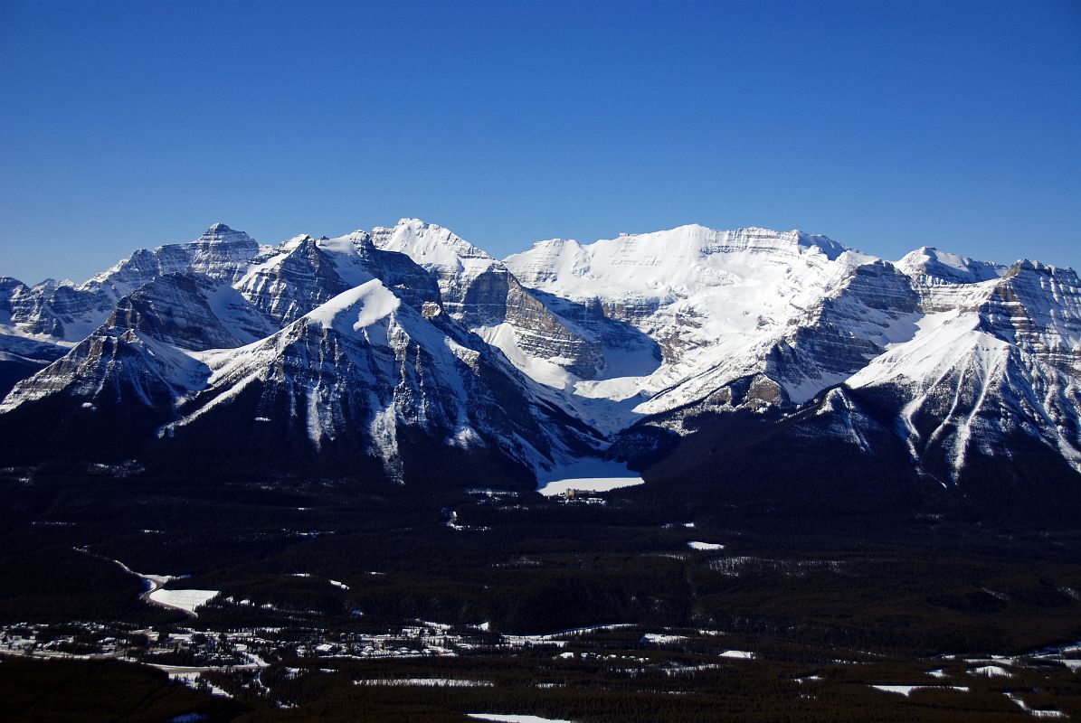 24 Sheol Mountain, Mount Hungabee, Haddo Peak and Mount Aberdeen, Mount Lefroy, Mount Victoria, Lake Louise, Mount Whyte and Mount Niblock From Lake Louise Top Of The World Chairlift